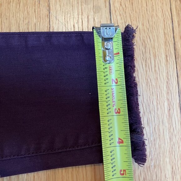 Caslon from Nordstrom Plum/Burgundy Skinny jeans with raw hem size 26 - Picture 8 of 8